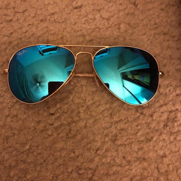Ray-Ban Accessories - RAY BAN mirrored blue aviators 58mm